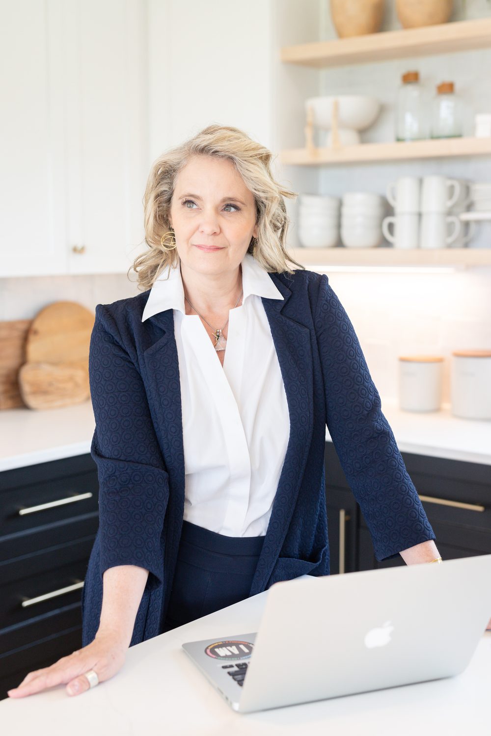 Dr. Amy in her kitchen